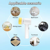 Electric Spin Scrubber Cleaning Brush Rotating Scrubber Wireless USB 3 Heads Multi-Purpose Scrubber for Kitchen Stove Dishes, Aimak Store