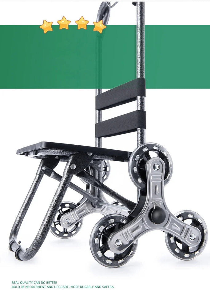 Light Grocery Shopping Trolley Household Climbing Stairs Folding Trailer Outdoor Travel Hand Pull Shopping Cart Aimak Store