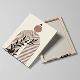 Framed Abstract Beige Bohemian Sun Leaf Poster Nordic Geometric Lines Canvas Painting Living Room Wall Art Home Decoration Mural Aimak Store