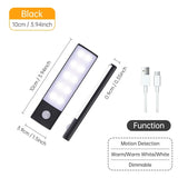 10/20/30/40/50CM Under Cabinet Led Light Sensor Movement Rechargeable Wireless Led Lamp Night Light Cupboard Bedroom Wardrobe Aimak Store