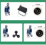 Light Grocery Shopping Trolley Household Climbing Stairs Folding Trailer Outdoor Travel Hand Pull Shopping Cart Aimak Store