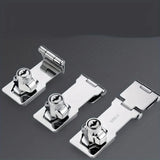 No Punching Three-fold Drawer Two-fold Lock Plate Buckle 90°180° Installation Wooden Door Sliding Door Wardrobe File Cabinet Aimak Store