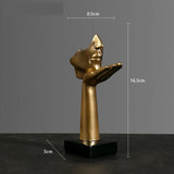 Resin Abstract Mask Statues European Miniature Figurines for Interior Home Office Study Desktop Figure Ornament Decor Gift Aimak Store