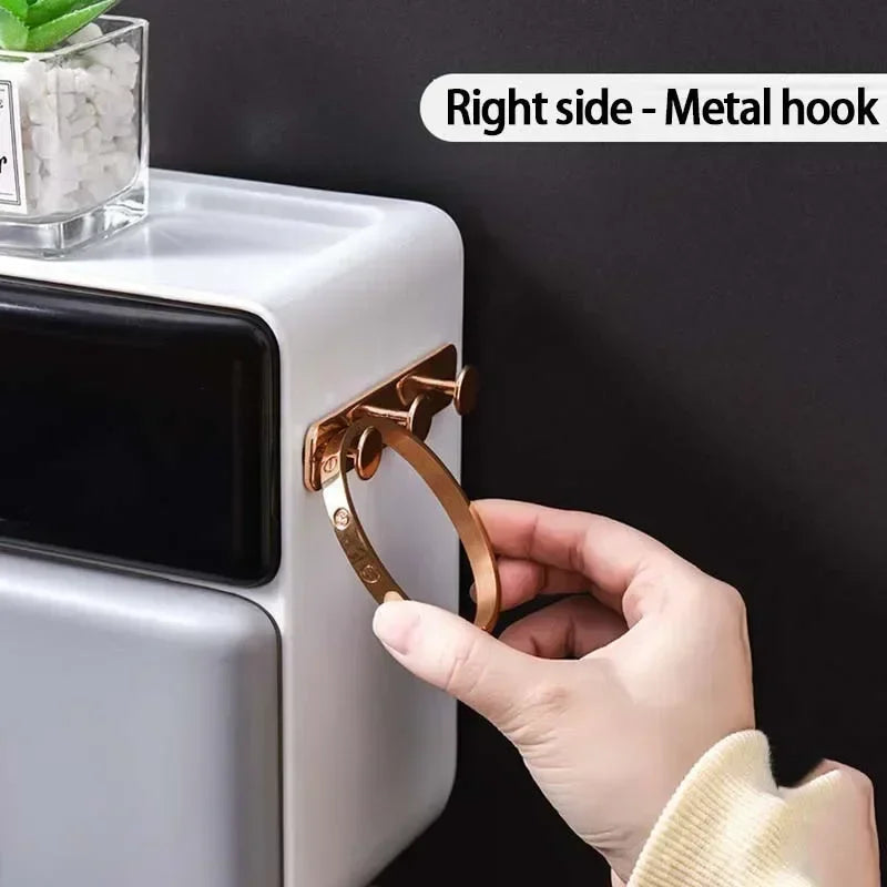 Paper Towel Toilet Paper Holder Waterproof Tissue Box Wall Mount Storage Shelf Rack Paper Storage Box Bathroom Accessories Aimak Store