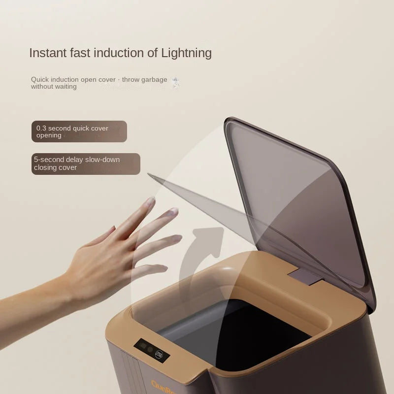 12-14-17-20L Smart Trash Can Automatic Sensor Garbage Can For Bathroom Kitchen Garbage Cube Living Room Recycle Bins Home Access Aimak Store