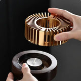 Gold Hollow Aluminum Alloy Teapot Warmer Coffee Pots Candle Base Heater Stove Household Glass Teapot Tea Stove Milk Warmer Stand Aimak Store