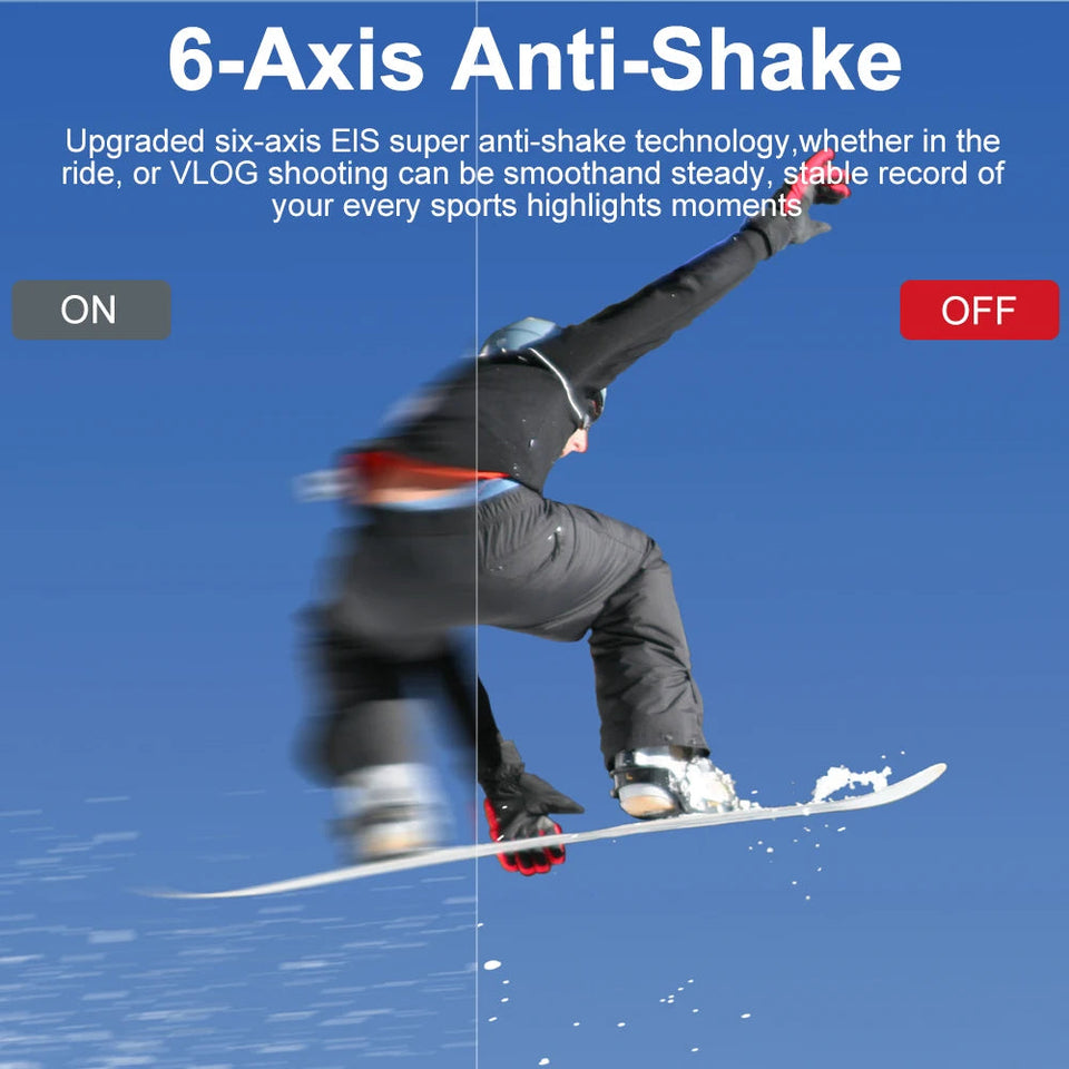 Ourlife MTR60 Pro 5K Action Camera 2 inch IPS Touch Screen 170° 30M Waterproof WiFi 5X Zoom Action Helmet Sports Camera With EIS Aimak Store