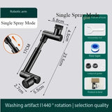 360° Swivel Faucet Extender, Water Saving Tap Sprayer with 3 Modes, for Kitchen, Bathroom Sink, RV Camper & Home Use Aimak Store