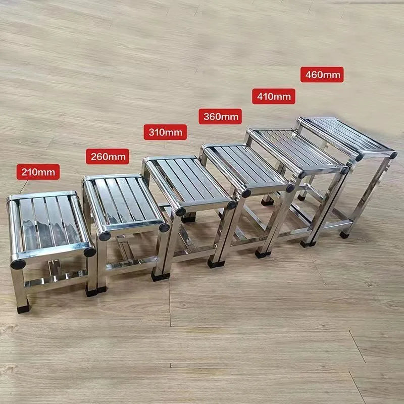 Multi-size Stainless Steel Stool Bathroom Thickened Foot Stool Home Factory Console Use Multifunctional Furniture Mueble Aimak Store