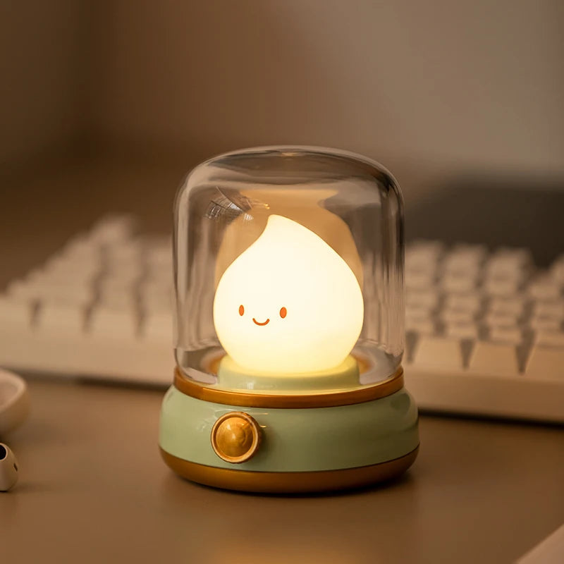 Mini Desktop LED Cute Night Lamp Creative USB Rechargeable Portable Cartoon Table Lamp For Coffee Bar Home Decor Hotel Bedroom Aimak Store