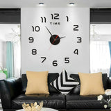 2024 New Metall Moderne 3D DIY Wall Clock Acrylic+EVR+Metal Mirror Home Decoration Super Big 130cm X130 Cm Factory Freeshipping Aimak Store