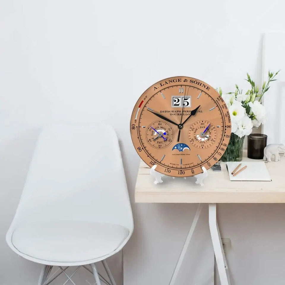 Lange & Sohne Datograph Dial Clock Wall Clock Modern 3D for Home Office Hotel Restaurant School Decoration Aimak Store