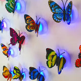 Double Layer Butterfly Night Lights Creative Colorful Luminous Butterfly Lights Lighting Pasteable Led Decorative Wall Lamp Leds Aimak Store