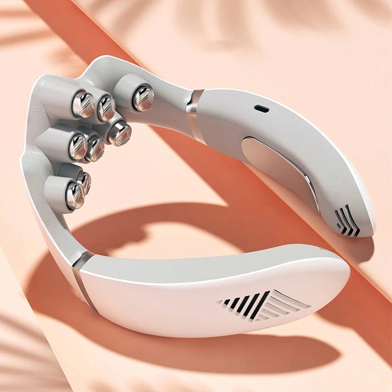 Multifunctional Electric Pulse Massager Physical Massager Shoulder And Neck Cold And Warm Neck Protector Cervical Spine Massager Aimak Store