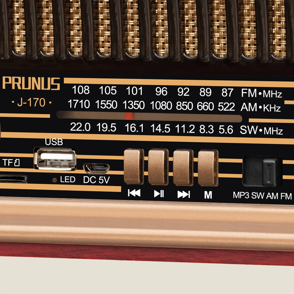 Classical Retro Radio FM/AM/SW Radio Receiver Bluetooth Speaker MP3 Music Player USB/TF Card/AUX Rechargeable 1800mAh battery Aimak Store