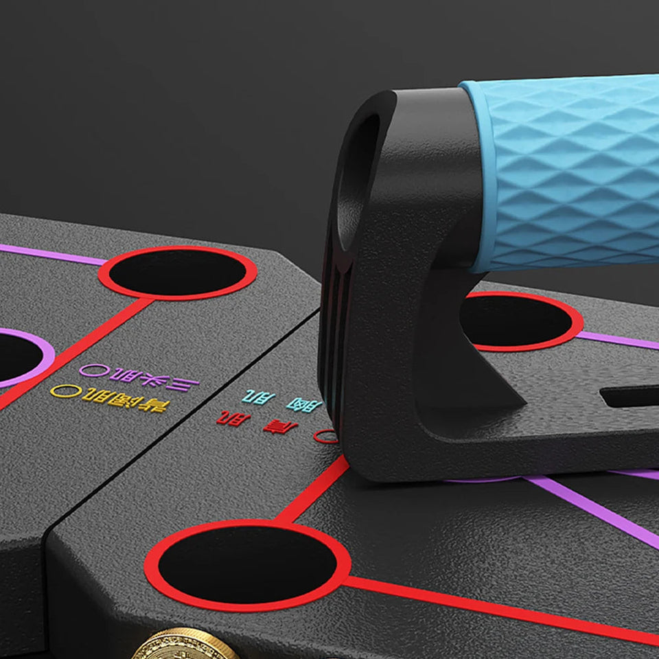 Folding Push-up Board Portable Fitness Equipment Multi-Functional Abdominal Enhancement Support Heavy Duty Non Slip for Home Gym Aimak Store