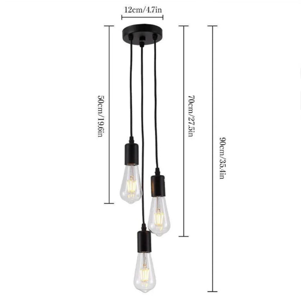 Linear Pendant Lights E27 Simple Black/white/silver 90-260v Bar Cafe Indoor Lighting Fixtures Decoration Hanging Lamp Restaurant Aimak Store