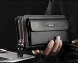 Men Clutch Bag Men's Long Purse Large Capacity Men's Wallets Cell Phone Pocket Passcard Pocket High Quality Wallet Bags For Men Aimak Store