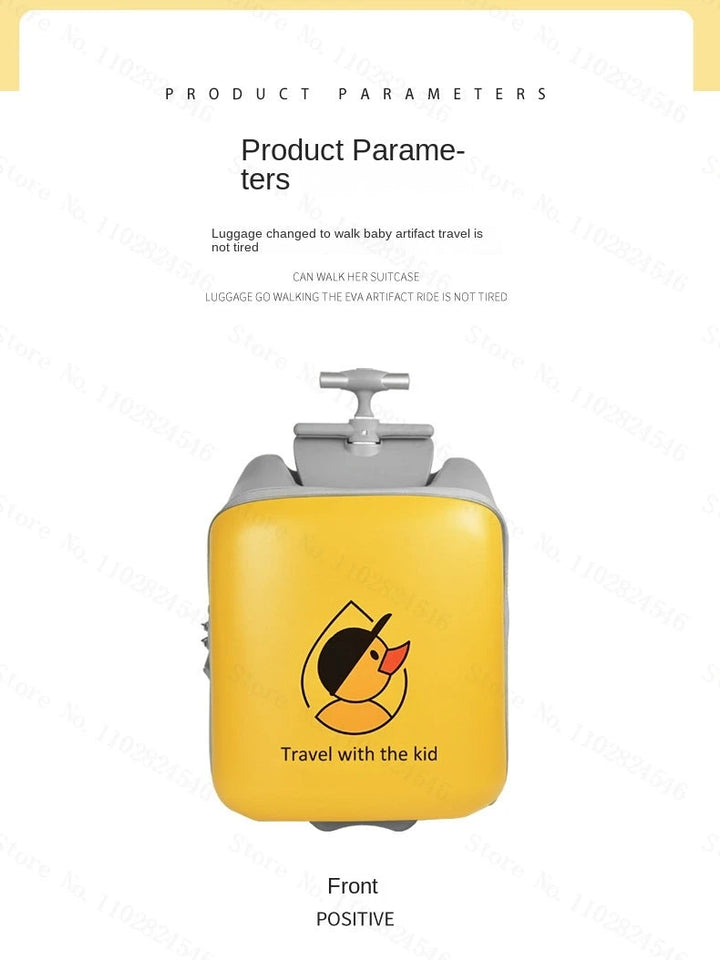 Fashion Cute Pony Cartoon Trolley Case Sit Travel bags for Children 24" Rolling Luggage Spinner Suitcase Wheels Yellow Duck 20" Aimak Store