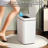 3.7 Gallon Smart Induction Trash Can, 14L Trash Can With Motion Sensor Induction, Infrared Induction, Kick Open Lid, Contactless Aimak Store