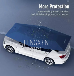4.2M/4.6M Anti-UV Automatic Folding Sun Shade Covering Rooftop Car Cover Waterproof Car Umbrella with Remote Control Aimak Store
