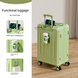KO-KU 2024 Suitcase Set Female 20 Inch Boarding Suitcase USB/Type-C Port Water Cup Holder 26/28 inch Male Large Capacity Luggage Aimak Store