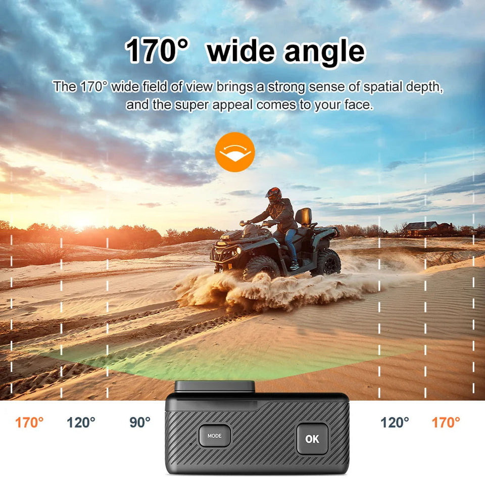 5K Action Camera 4K60FPS 2.0 Inch Touch Screen Wi-Fi 170° Wide Angle 30M Waterproof Helmet Video Recording Sports Cameras Aimak Store
