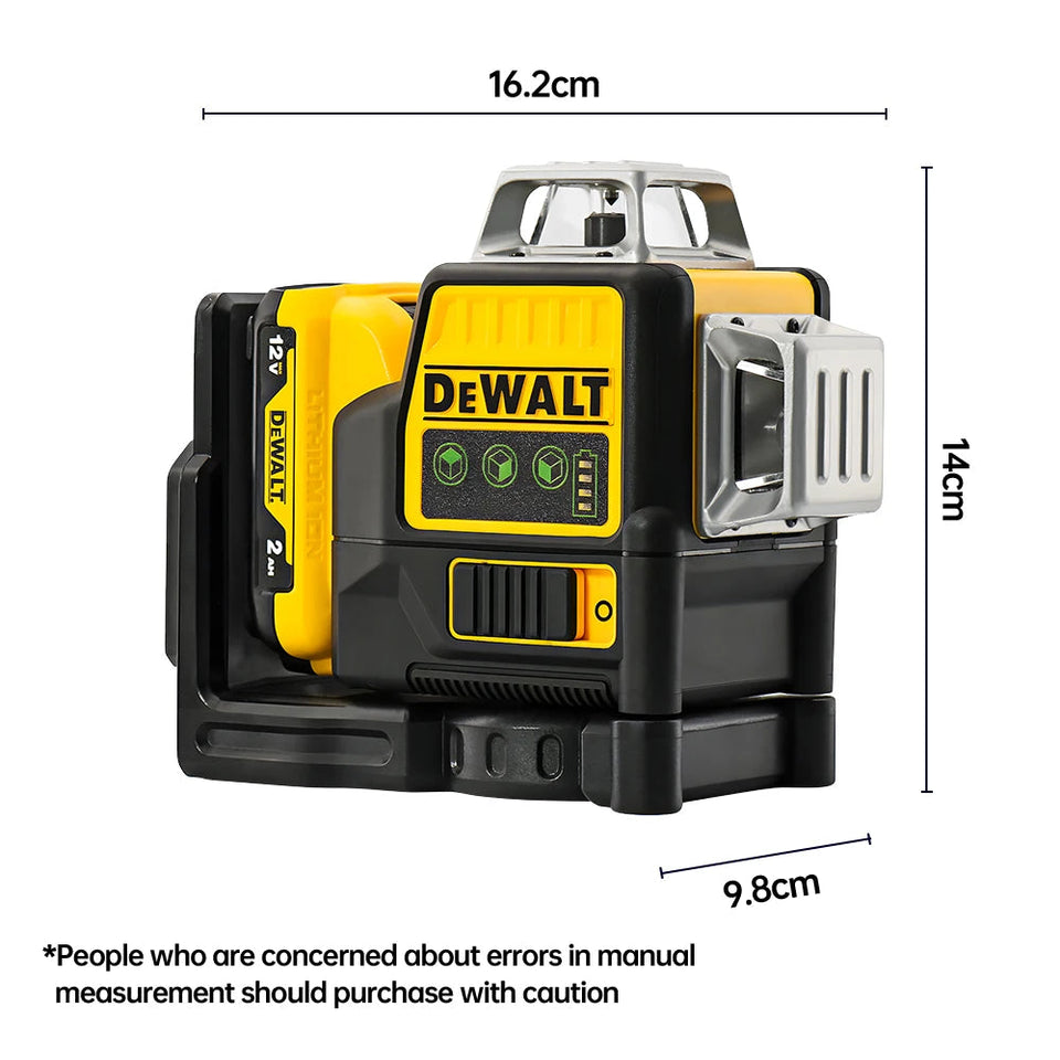 Dewalt DW089LG Laser Level 12 Line 3 Sides*360 Degree Vertical Lines Laser Level Meter Outdoor Uses 12V Lithium Battery Aimak Store