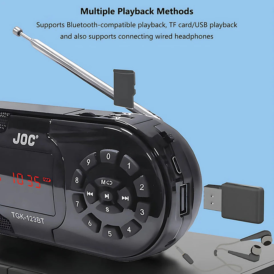 Digital Portable Radio FM Bluetooth Speaker With MP3 Player Support TF Card USB Speaker Rechargable Battery Radio FM Receiver Aimak Store