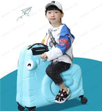 Cartoon children's trolley case Rideable Universal wheel children's travel password case Large capacity children's luggage Aimak Store
