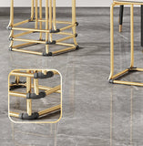 Simple and Luxurious Stackable Square Stool Enlarged and Thickened Round Stool Dirt Resistant Technology Cloth Stool Aimak Store