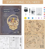 Robotime Rokr Music Box 3D Puzzle Wooden Model Kits Mechanical Building Craft Kits for Children Kids - AMK51 Starry Night Aimak Store