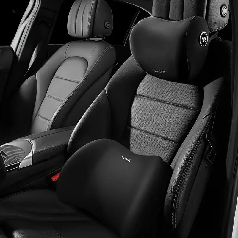 Ergonomic Memory Foam Car Seat Cushion - Lumbar Support & Neck Pillow For All-Season ComfortSynthetic Fiber Car Accessories Aimak Store
