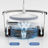 Self Wash Spi n Mop and Bucket with Wringer Set Adjustable Dirty and Clean Water Separation Mop Floor Cleaning Spinning Mop Aimak Store