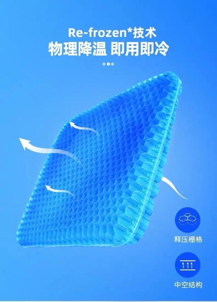 Gel Seat Cushion Summer Breathable Honeycomb Design For Pressure Relief Back Tailbone Pain Aimak Store