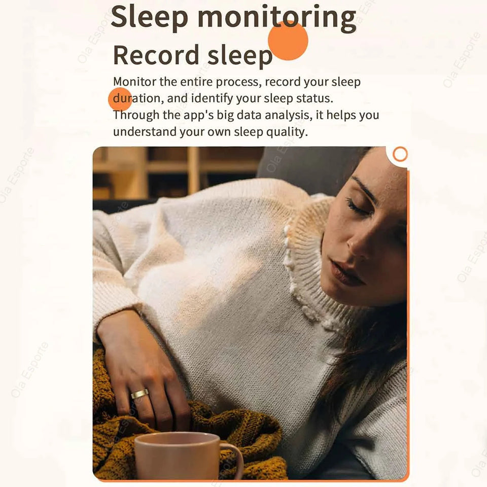 For Xiaomi Smart Ring Men Women, Body temperature, Heart Rate and Blood Oxygen Monitor, IP67 & 5ATM Waterproof, Multi-sport Mode Aimak Store