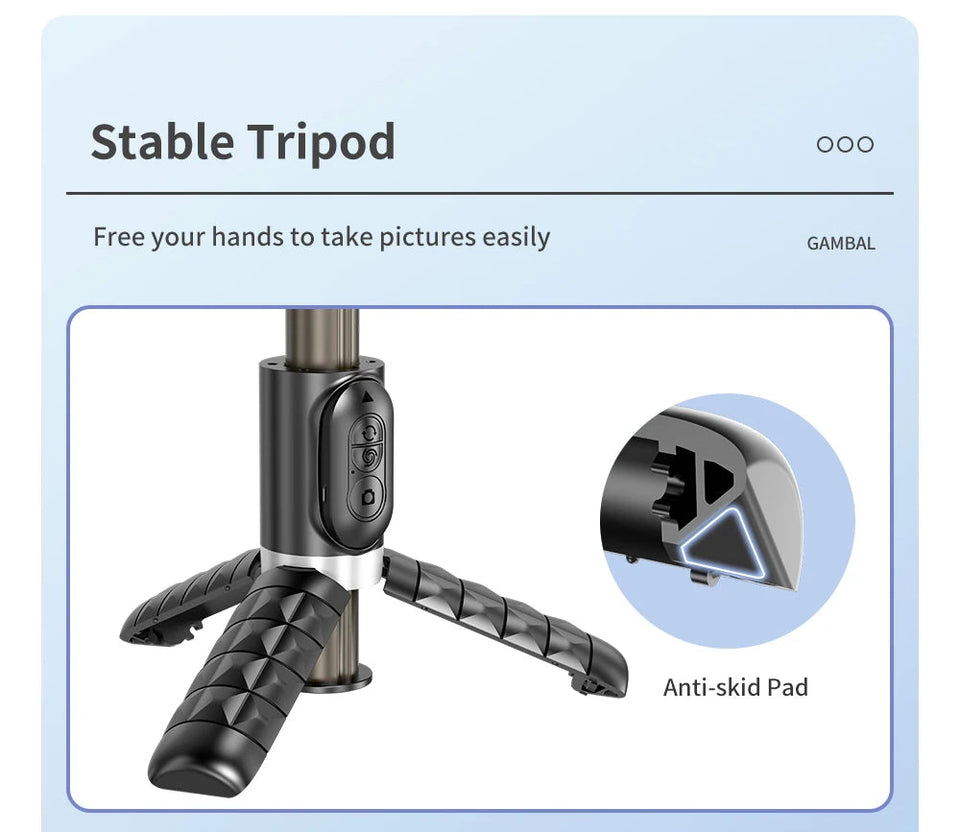 Q18 Desktop Following the shooting Mode Gimbal Stabilizer Selfie Stick Tripod with Fill Light for iPhone Cell Phone Smartphone Aimak Store