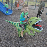 Animal Cartoon Riding T-Rex Inflatable Costume Nursery Kids Dinosaur Role Playing Game Adult Kids Chasing Game Birthday Gift Aimak Store