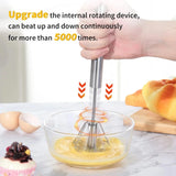 Semi Automatic Mixer Whisk Egg Beater Stainless Steel Manual Hand Mixer Self-Turning Cream Utensils Kitchen Mixer Egg Tools Aimak Store