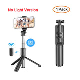 Wireless Bluetooth Selfie Stick Foldable Portable Tripod with Fill Light Shutter Remote Control for Android iPhone Smartphone Aimak Store
