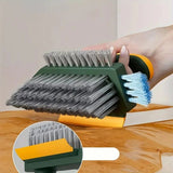 2PCS Multifunction Tile and Grout Cleaning Brush Corner Scrubber Tub Floor Brushes Portable Durable Gap 4 in 1 Cleaning Tools Aimak Store