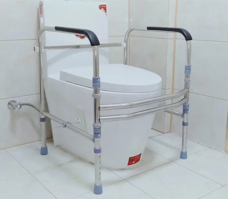 Non Slip Bathroom Armrest Easy To Install Toilet Chair Stainless Steel Lavatory Support Frame Foldable Safety Shower Seat