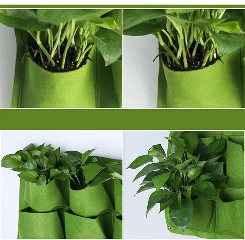NEW Wall Hanging Pockets Planting Bags Flower Pot Home Garden Grow Bag Garden Planter Vertical Suculentas Plant Pot Home Decor Aimak Store