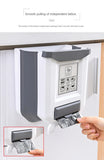 Wall Mounted Hanging Cabinet Rubbish Waste Bin Container Folding Kitchen Trash Can Garbage Storage Box Bags Aimak Store
