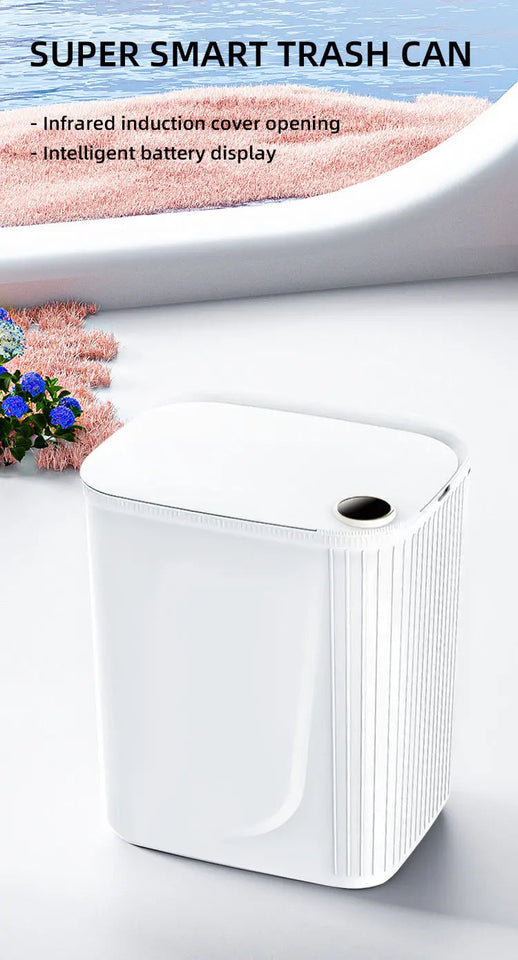 20L Smart Sensor Trash Can With Display Type-C Recharging Automatic Wastebin For Bathroom Kitchen Toilet Wastebasket Smart home Aimak Store