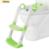 Children's Toilet Seat Stairway Baby Boys and Girls Toilet Folding Stand Anti-Slip Step Stool Children's Step Toilet Seat Ring Aimak Store