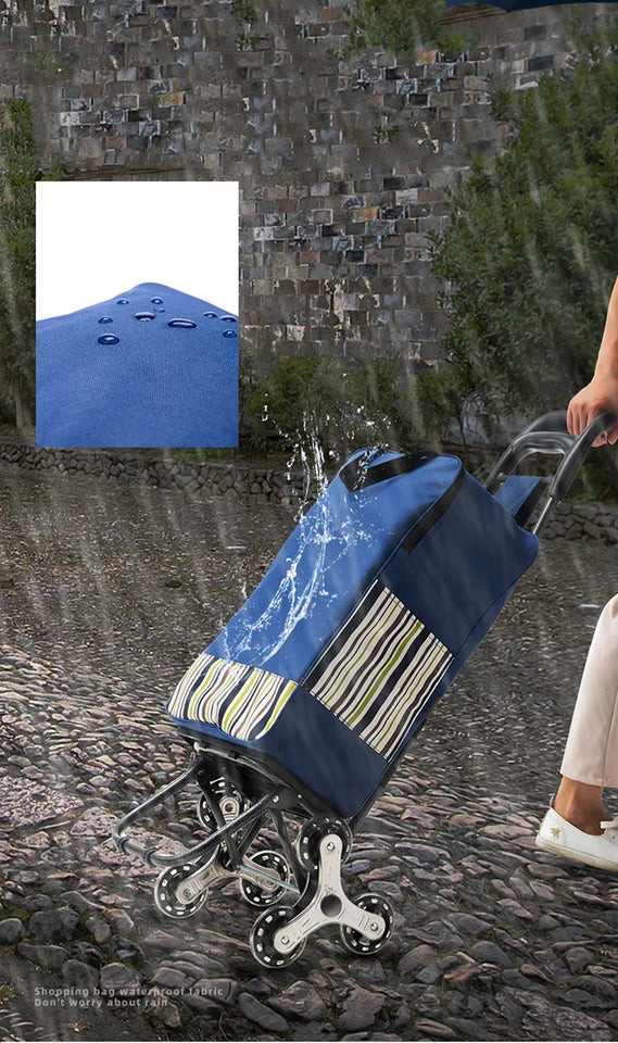 Light Grocery Shopping Trolley Household Climbing Stairs Folding Trailer Outdoor Travel Hand Pull Shopping Cart Aimak Store