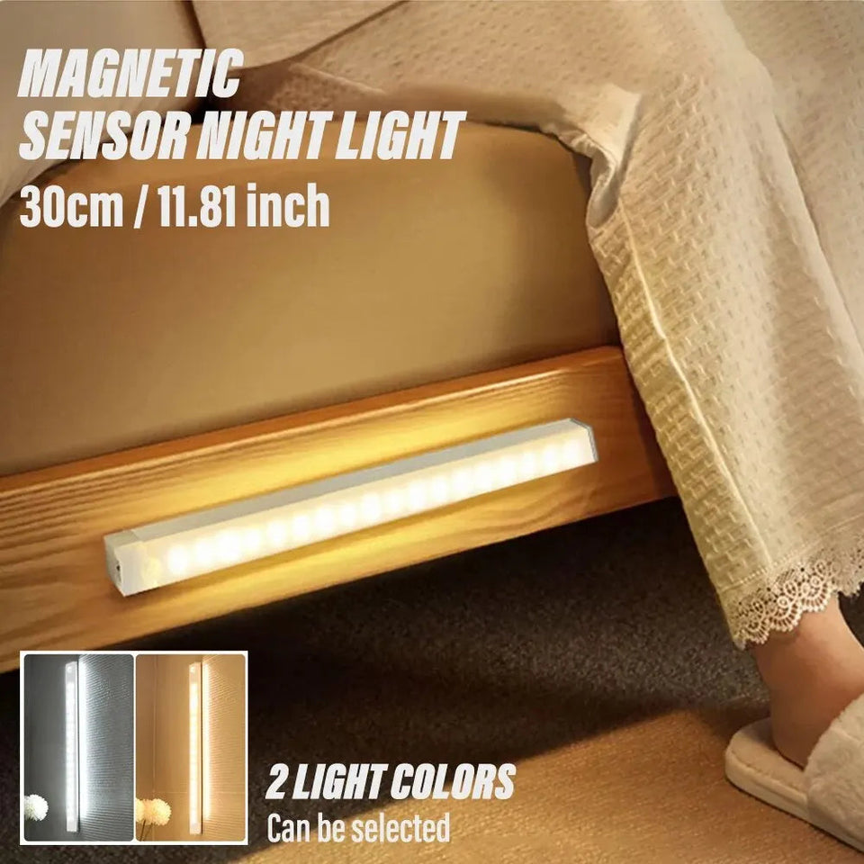 30CM/11.81inch Magnetic Smart Sensor Cabinet Light Rechargeable Night Light Home Closet Light Support Infinitely Dimmable Aimak Store