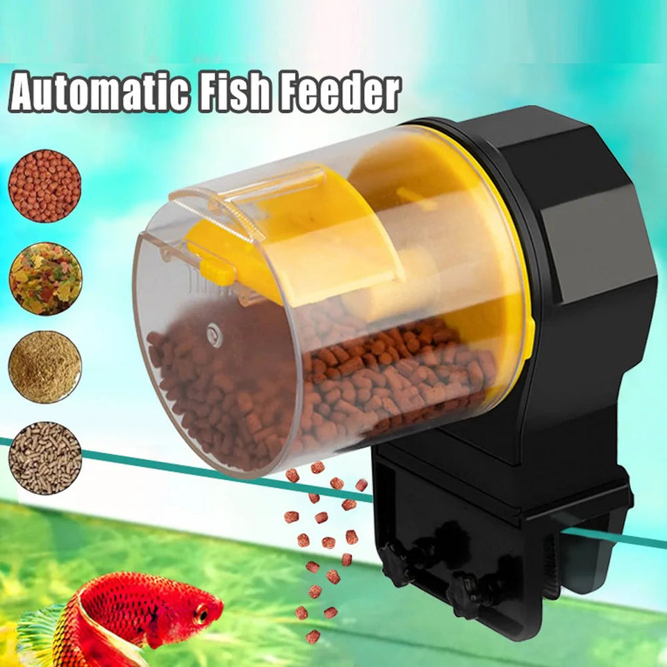 Automatic fish tank feeder intelligent timing automatic feeder aquarium goldfish feeder large capacity fish aquarium feeder Aimak Store