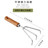 4pcs/set Heavy-duty Garden Tool,Durable Stainless Steel And A Sturdy Wooden Handle. Includes Hand Shovel, Trowel, Garden Rake Aimak Store